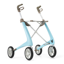 Déambulateur/Rollator CARBON Ultralight Bleu pastel de biais                             loading=