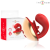 Vibromasseur ergonomique double stimulation en forme de U Intense Mariah rouge