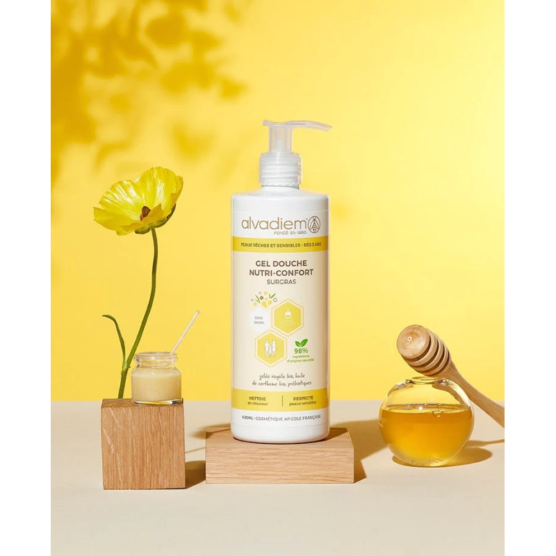 Alvadiem Nutri-Confort Duschgel Surgras – 200 Ml, Für Trockene & Empfindliche Haut, Bio-abbaubar