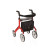 Image du Déambulateur/Rollator LET'S FLY rouge déplié avec accessoires Image du Déambulateur/Rollator LET'S FLY rouge déplié avec accessoires