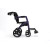 Image du Rollator et Fauteuil ROLLZ MOTION en couleur noir position fauteuil vu de profil