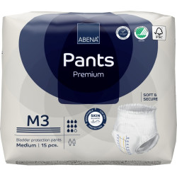 Image de face du change complet Abena Slip Premium 3 couche pour adulte qui préviens les fuites urinaires (taille M)                             loading=