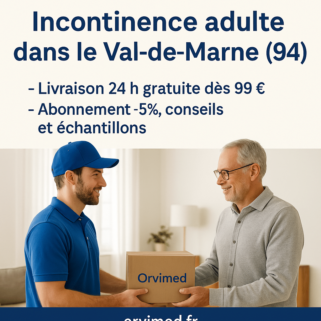Livraison de protections urinaires TENA et Abena par Orvimed à Saint-Maur-des-Fossés dans le Val-de-Marne (94)