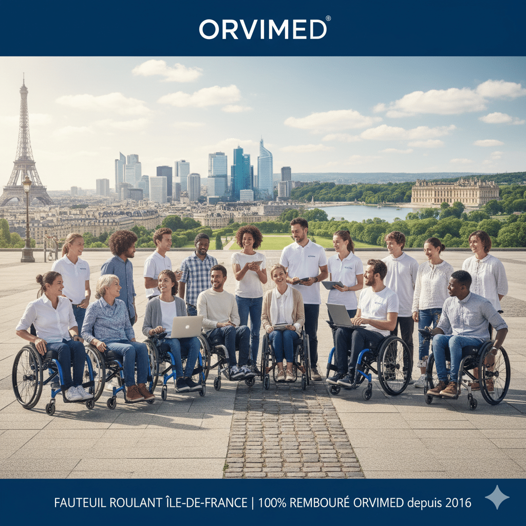 Fauteuil roulant manuel actif Invacare ou Küschall noir. Équipement haut de gamme adapté à l'environnement urbain d'Île-de-France (IDF) et entièrement éligible au 100% Remboursé (RAC 0).